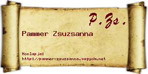 Pammer Zsuzsanna névjegykártya